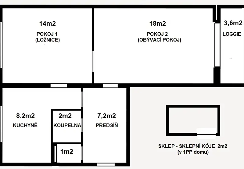 Prodej bytu 2+1 54 m², Praha – náhled fotky 2