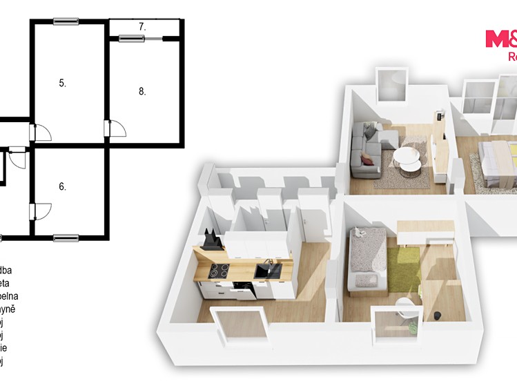 Wohnung 3+1 zum Kauf, 72 m² (4 von 17)
