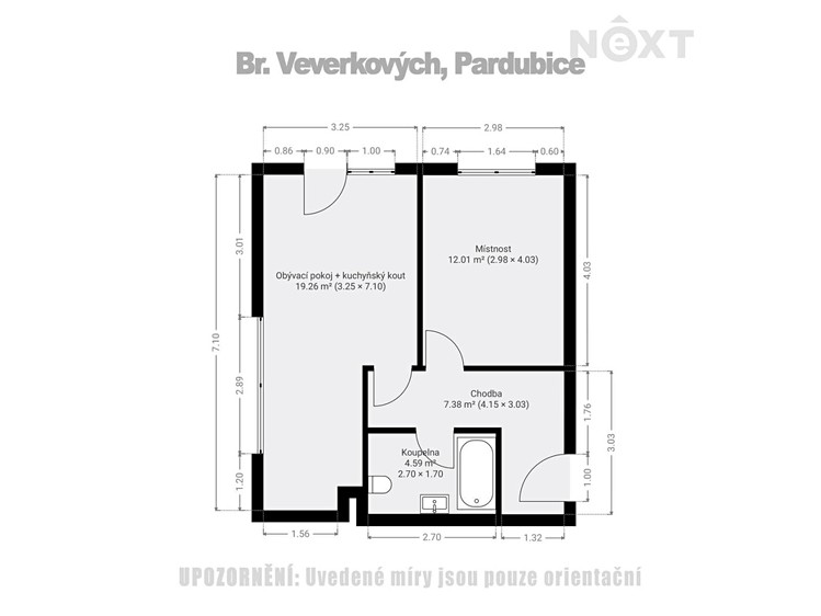 Квартира 2+kk в оренду, 46 м² (18 з 24)