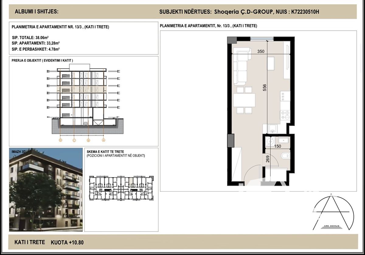 Prodej bytu 1+kk 33 m², Golem – fotka 1 z 3