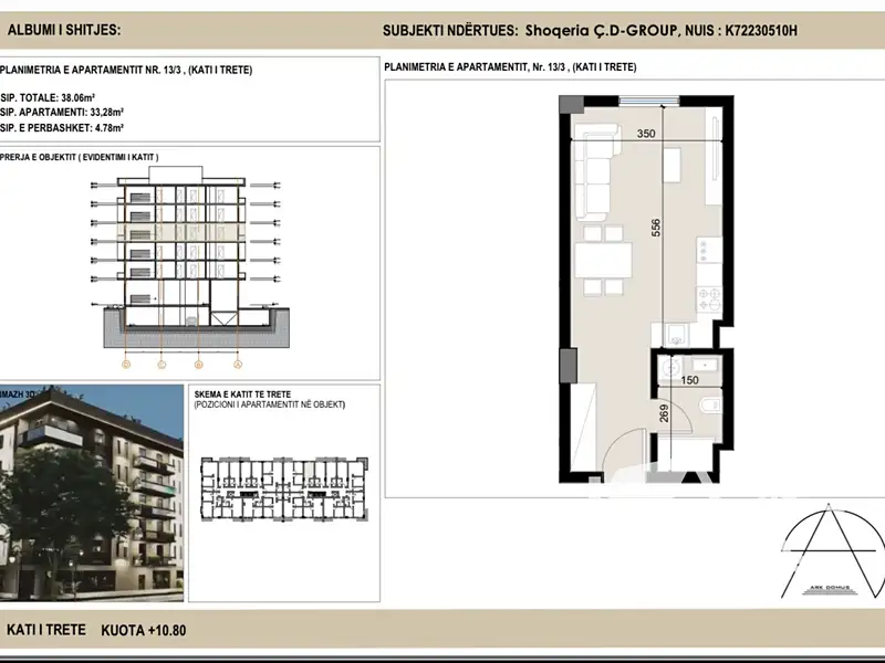 Prodej bytu 1+kk 33 m², Golem – náhled fotky 1