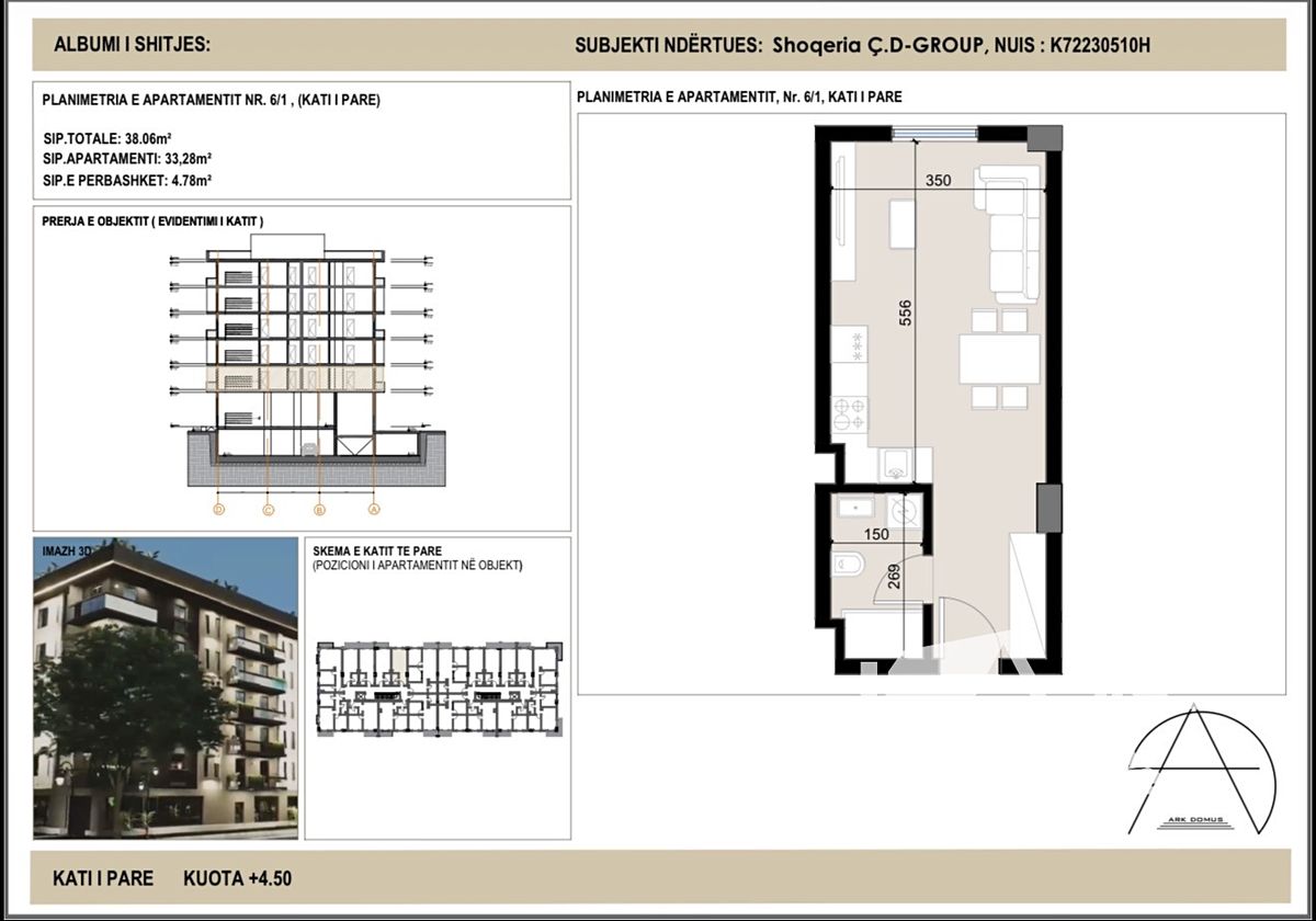 Prodej bytu 1+kk 33 m², Golem – fotka 1 z 3