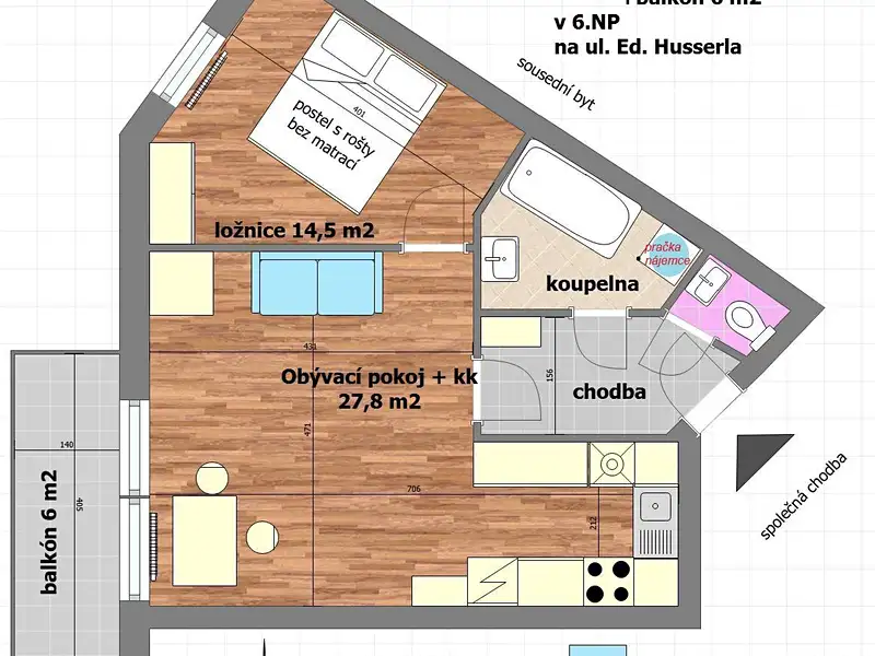 Pronájem bytu 2+kk 57 m², Olomouc – náhled fotky 3
