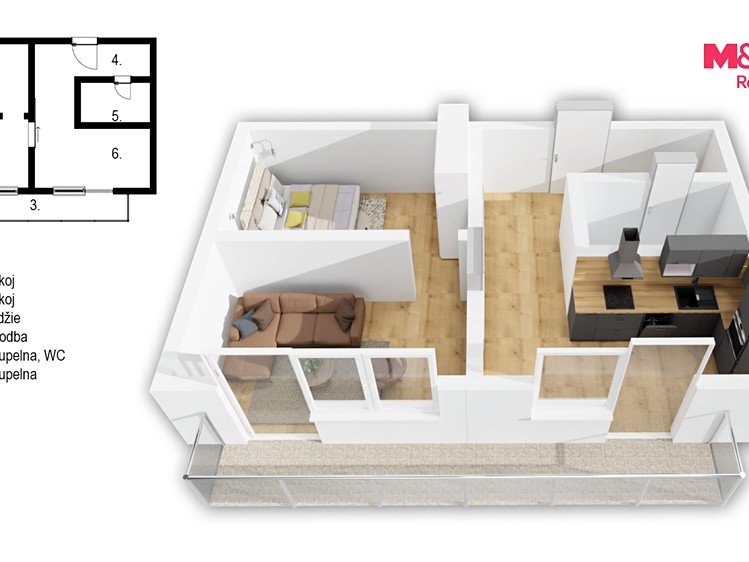 Wohnung 1+1 zum Kauf, 41 m² (4 von 11)