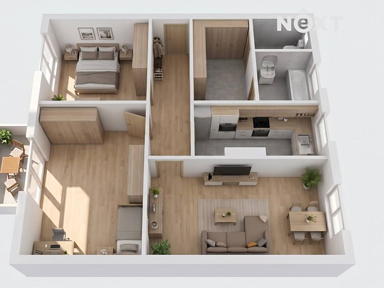 Квартира 3+1 в оренду, 70 м² (14 з 19)