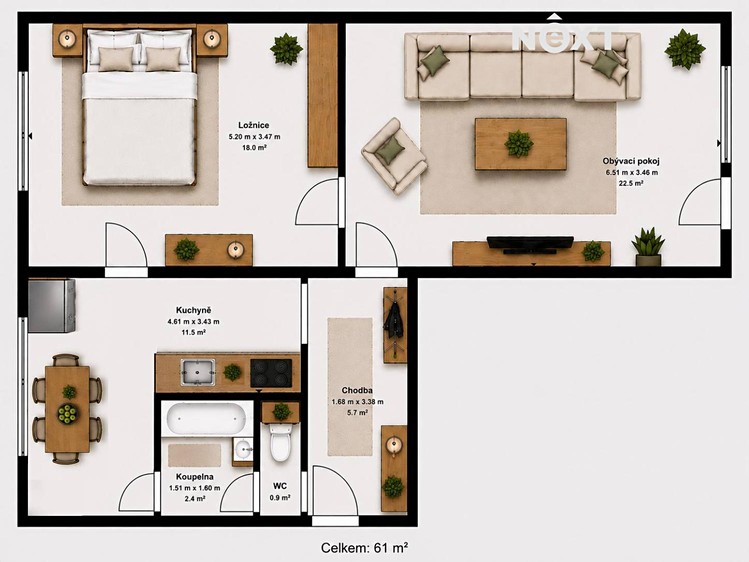 Wohnung 2+1 zum Kauf, 61 m² (22 von 25)
