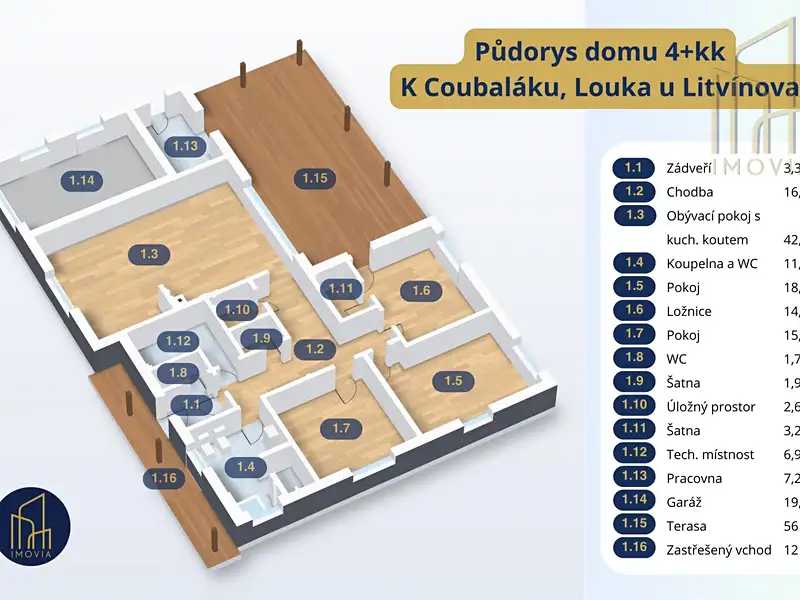 Prodej rodinného domu 165 m², pozemek 2246 m², Louka u Litvínova – náhled fotky 3