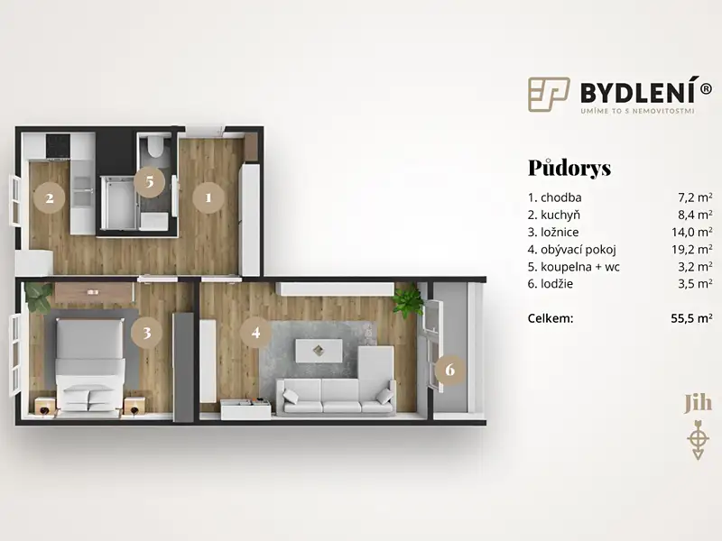Prodej bytu 2+1 52 m², Most – náhled fotky 2