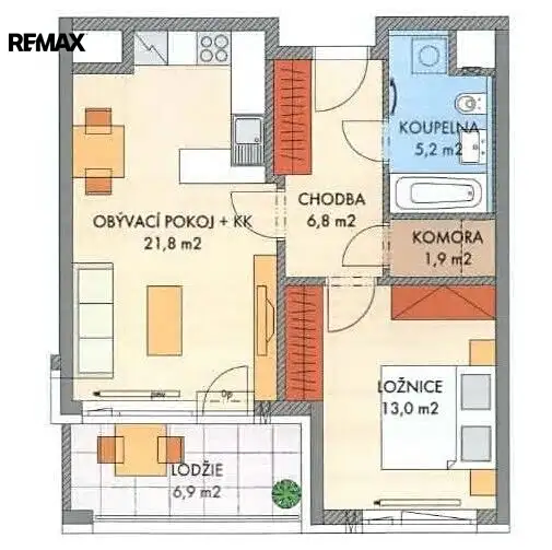 Pronájem bytu 2+kk 57 m², Praha – náhled fotky 2