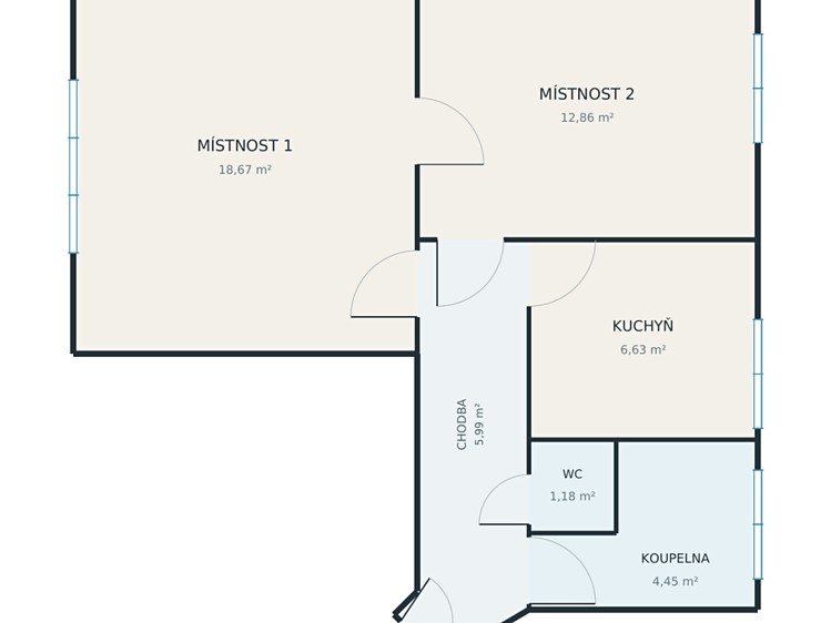 Prodej bytu 2+1, 54 m² (20 z 20)
