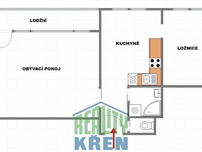 Pronájem bytu 2+1 57 m²
