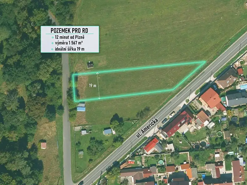 Prodej stavebního pozemku 1567 m², Třemošná – náhled fotky 1