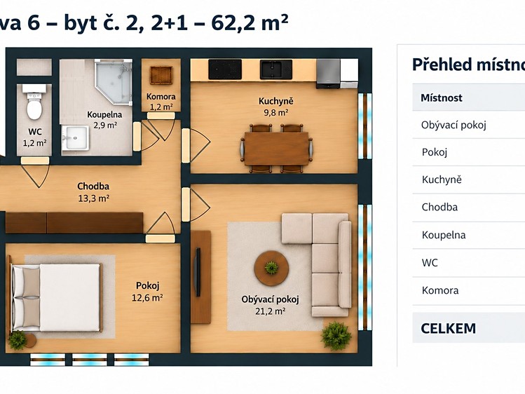 The 2+1 flat for sale, 62 m² (13 of 21)