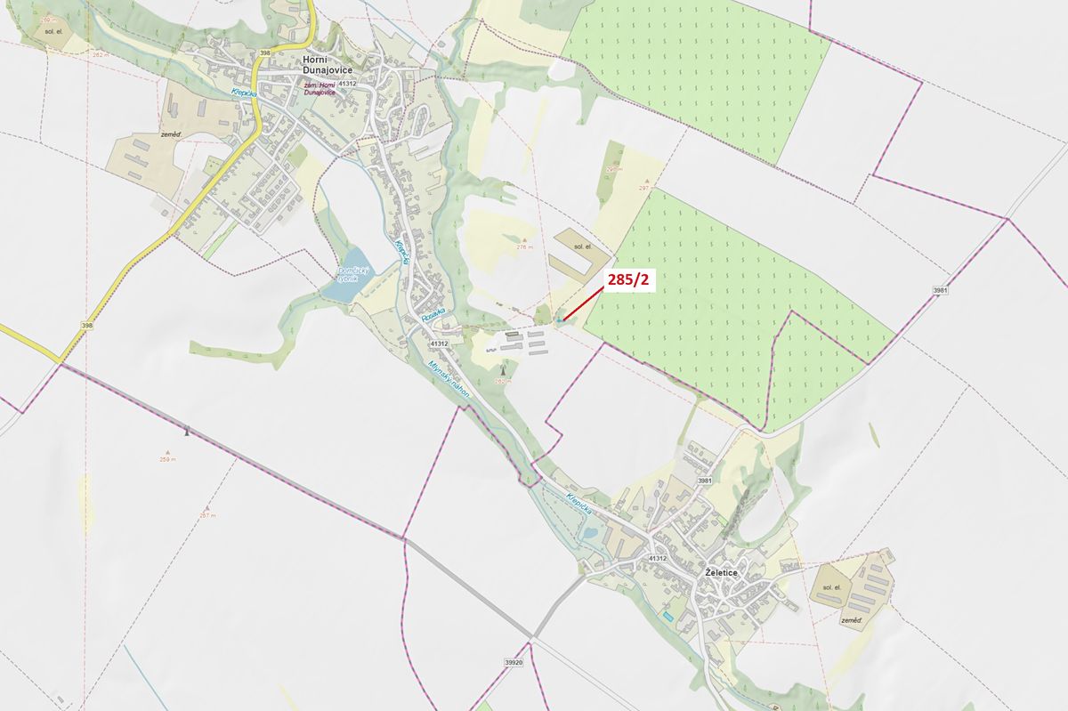 Dražba lesa 150 m², Horní Dunajovice – fotka 1 z 3