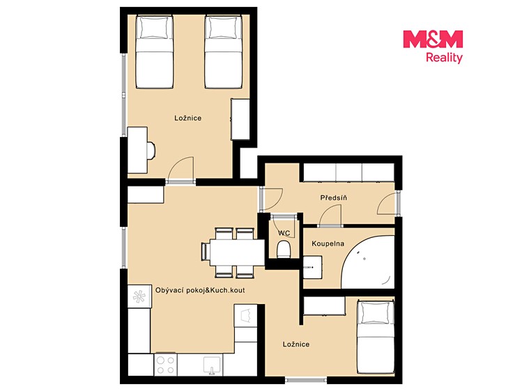 Prodej bytu 3+kk, 51 m² (4 z 11)