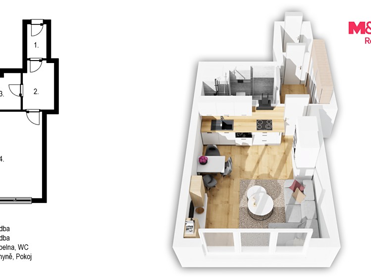 Wohnung 1+kk zum Kauf, 41 m² (4 von 12)