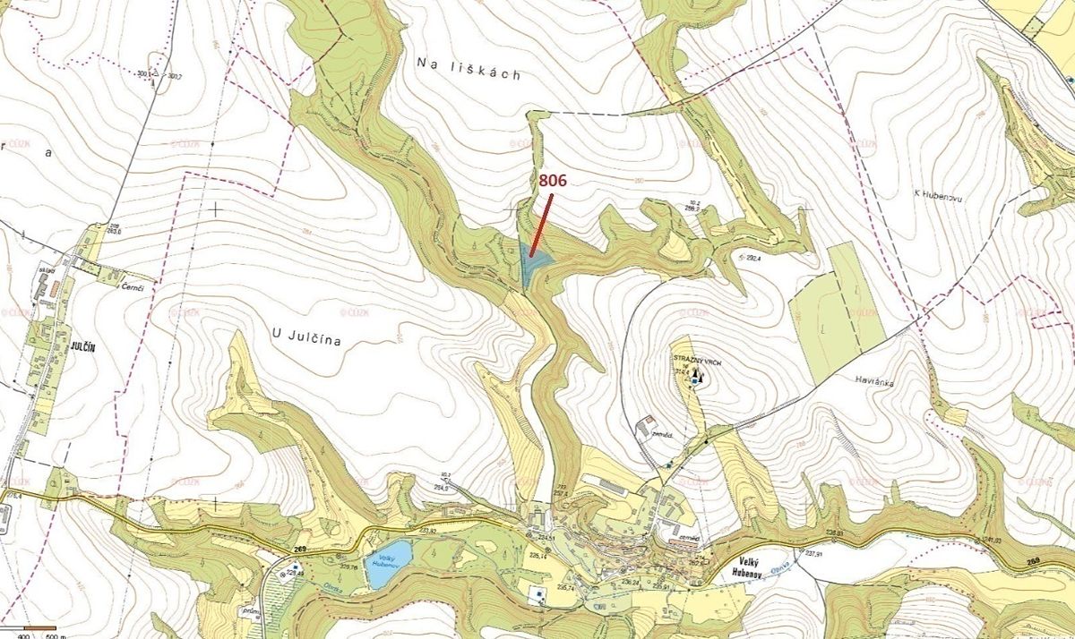 Dražba lesa 8141 m², Snědovice – fotka 1 z 3