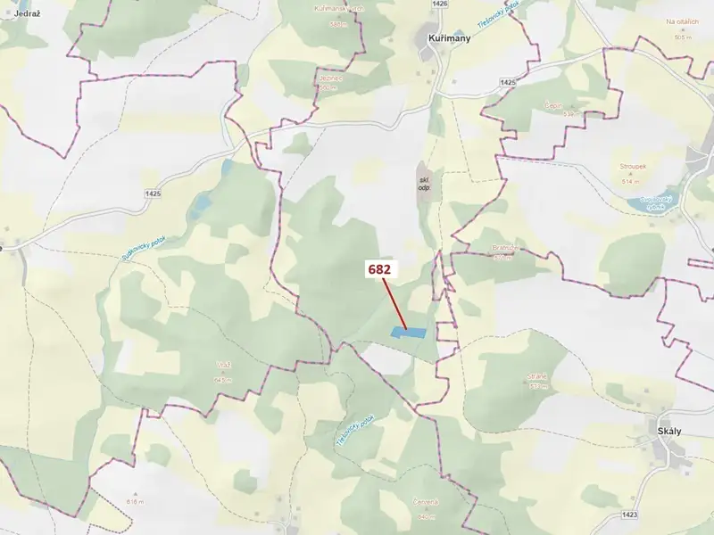 Dražba lesa 11584 m², Kuřimany – náhled fotky 1