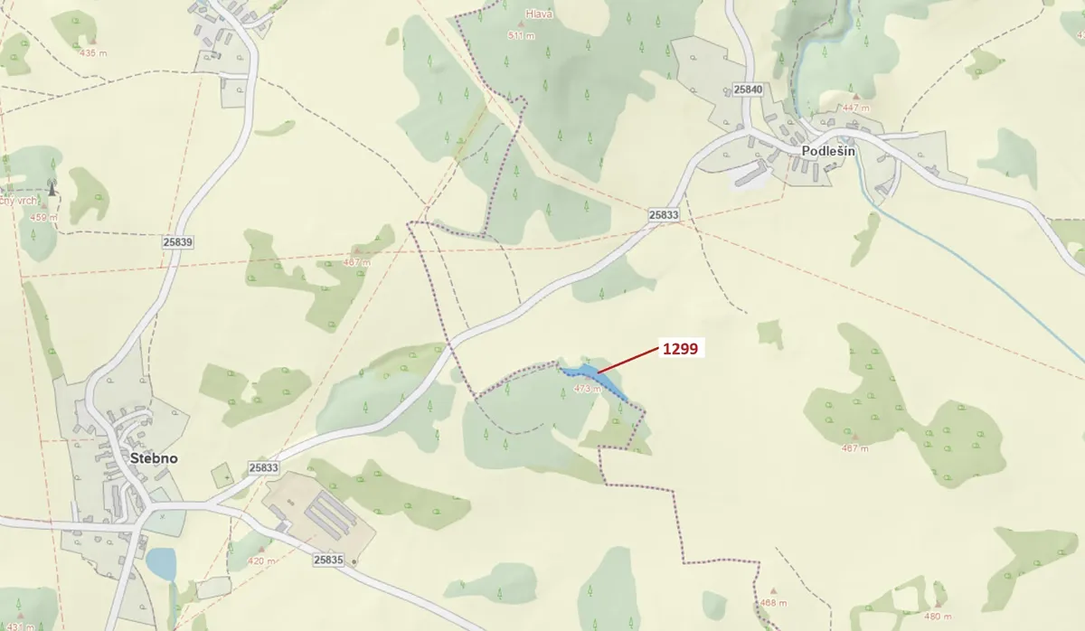 Dražba lesa 2275 m²
