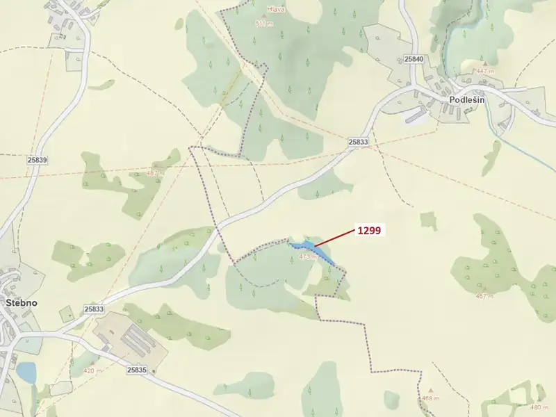 Dražba lesa 2275 m², Stebno – náhled fotky 1