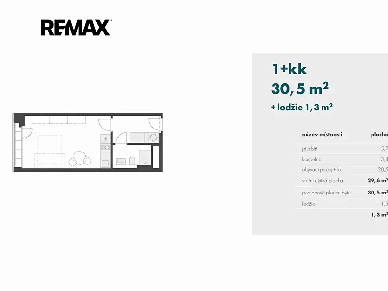 Pronájem bytu 1+kk 32 m², Praha – náhled fotky 2