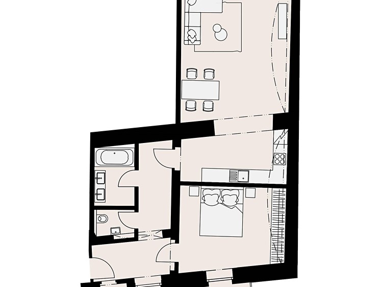 Квартира 2+kk в оренду, 79 м² (9 з 9)