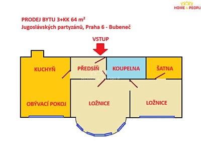 Prodej bytu 3+kk, 64 m² (3 z 23)
