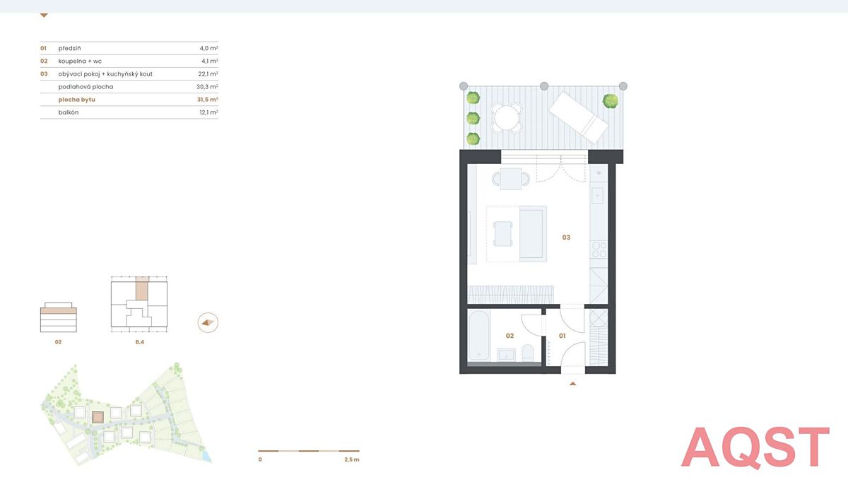 Prodej bytu 1+kk 43 m², Praha – fotka 1 z 3