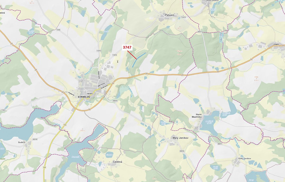 Dražba lesa 10430 m², Strmilov – fotka 1 z 3