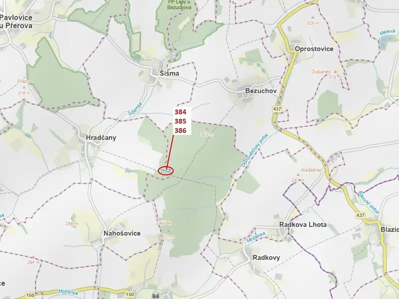 Dražba lesa 3483 m², Hradčany-Kobeřice – náhled fotky 1