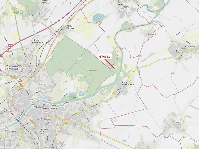 Dražba lesa 1322 m², Přerov – náhled fotky 1