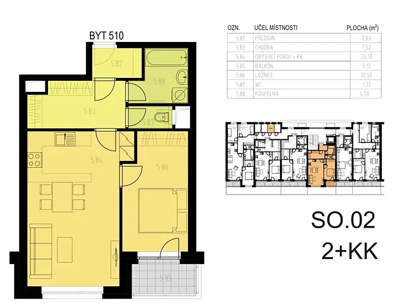 Prodej bytu 2+kk 53 m², Prostějov – náhled fotky 3