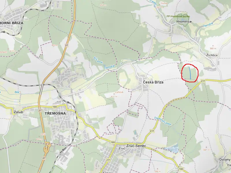 Prodej pozemku 8400 m², Hromnice – náhled fotky 3