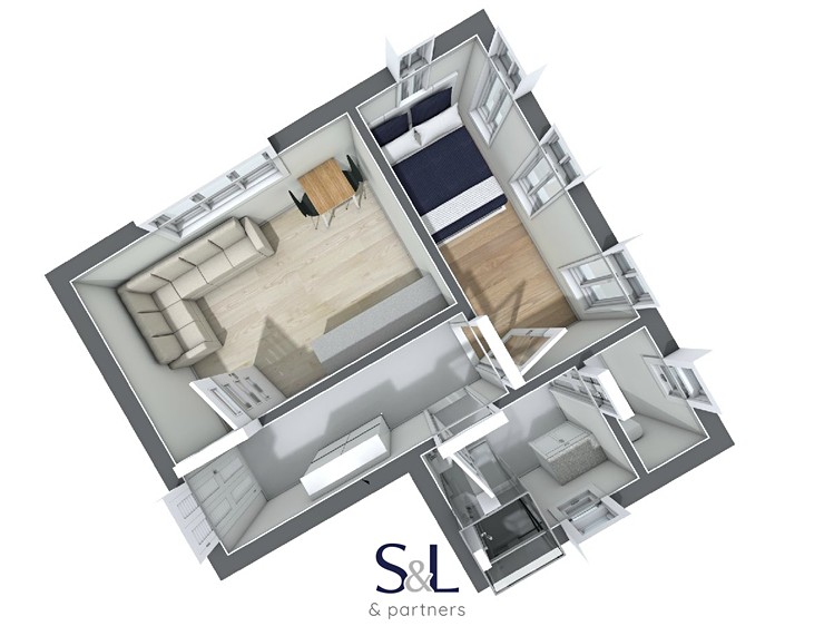 Квартира 1+kk в оренду, 37 м² (5 з 5)