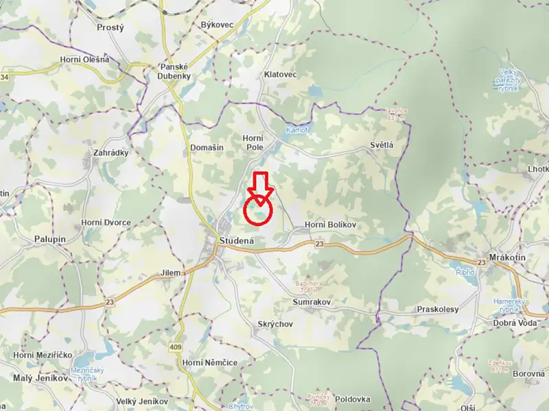 Prodej lesa 4659 m², Studená – náhled fotky 3