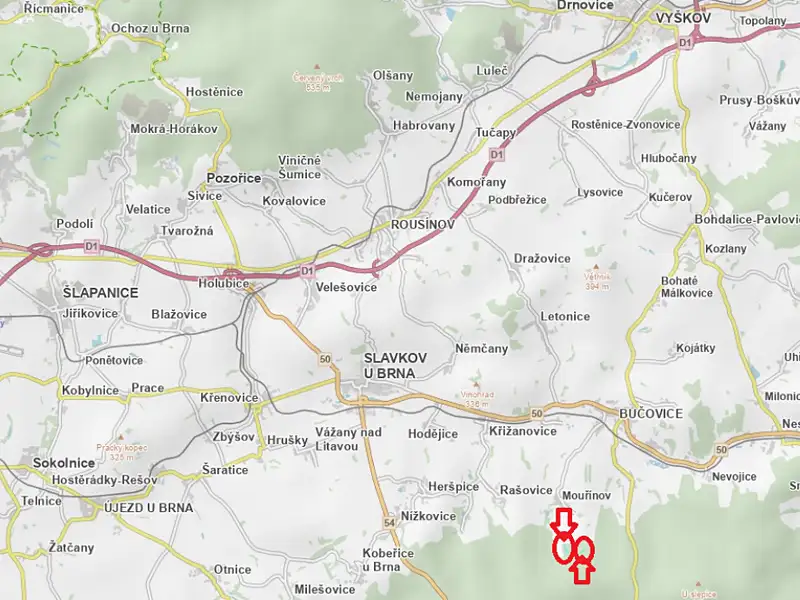 Prodej lesa 2823 m², Mouřínov – náhled fotky 1