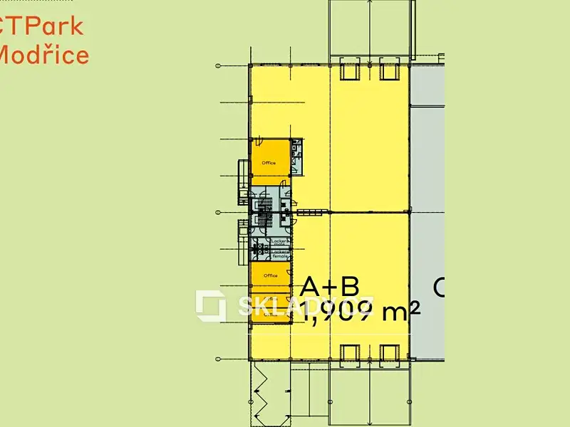 Pronájem skladového prostoru 1100 m², Modřice – náhled fotky 2