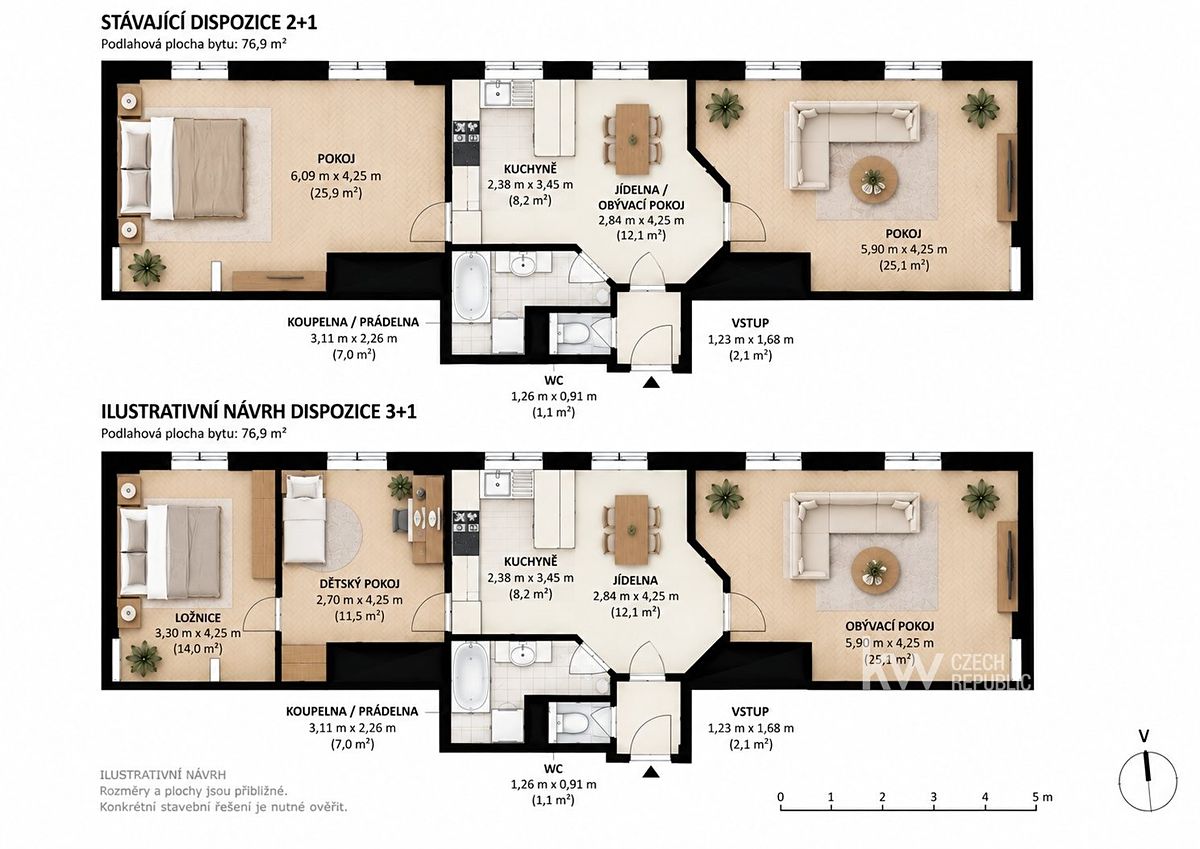 Prodej bytu 2+1 77 m², Praha – fotka 1 z 3