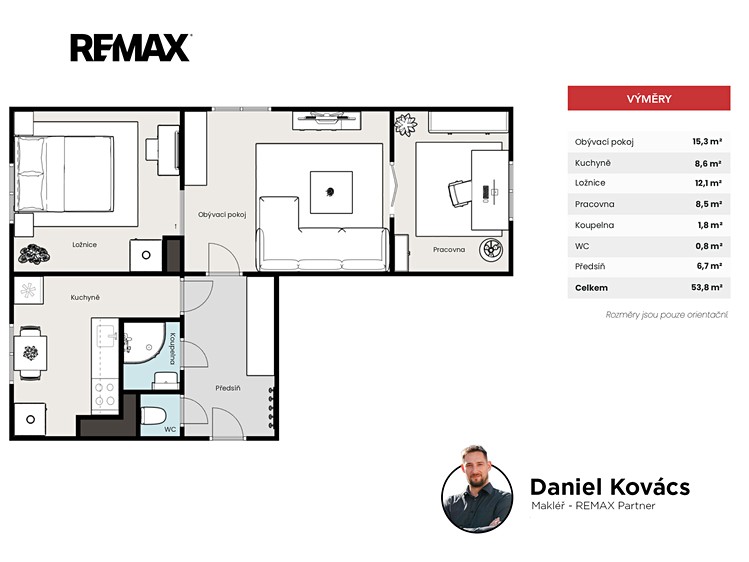 Квартира 3+1 на продаж, 54 м² (3 з 11)
