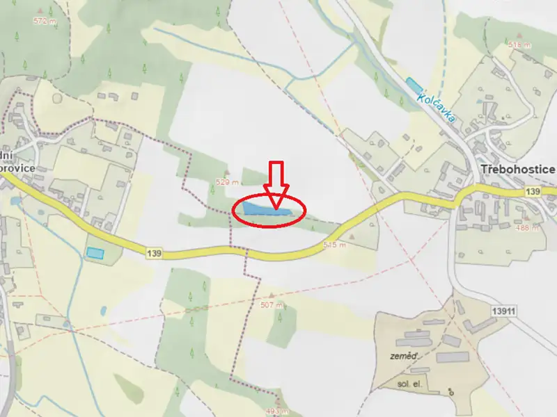 Prodej lesa 2163 m², Třebohostice – náhled fotky 3