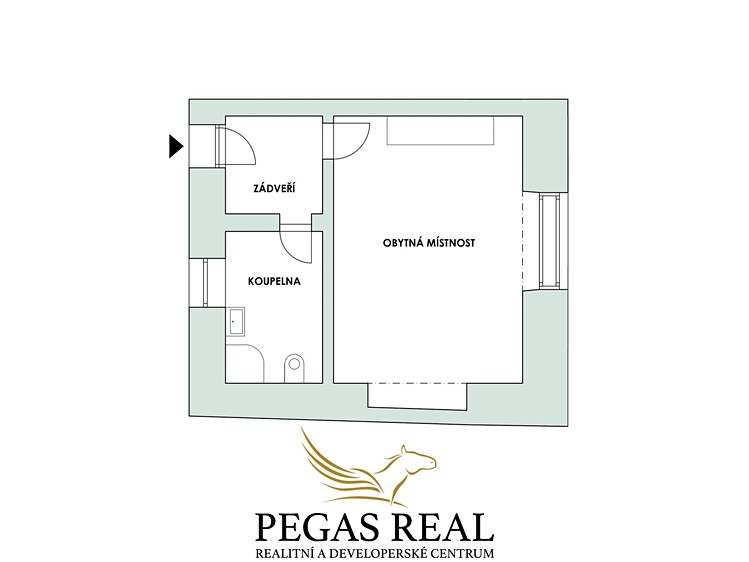 Квартира 1+kk в оренду, 34 м² (8 з 8)