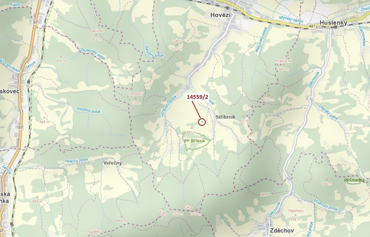 Dražba lesa 605 m², Hovězí – fotka 1 z 3