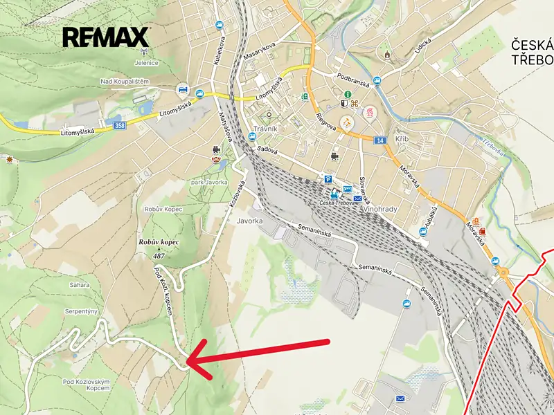 Prodej stavebního pozemku 852 m², Česká Třebová – náhled fotky 3