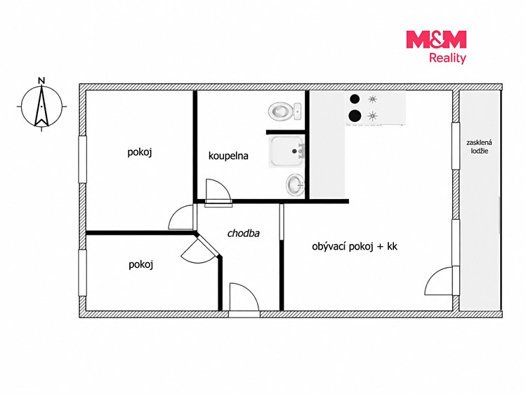 Квартира 3+kk на продаж, 54 м² (9 з 10)