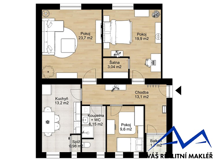 Wohnung 3+1 zum Kauf, 93 m² (4 von 25)