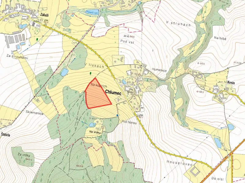 Prodej pole 38130 m², Chlumec – náhled fotky 2