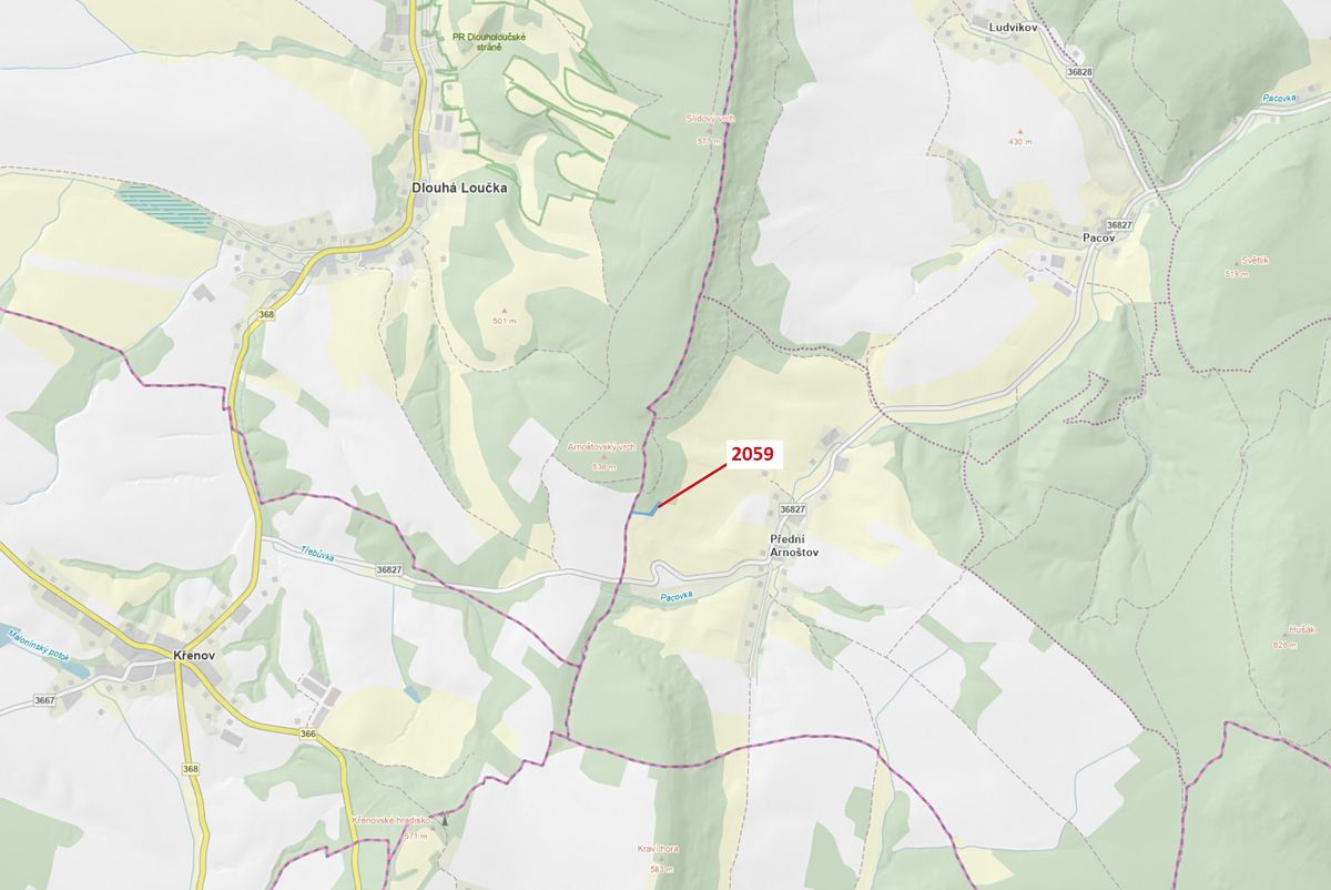 Dražba lesa 2241 m², Městečko Trnávka – fotka 1 z 3