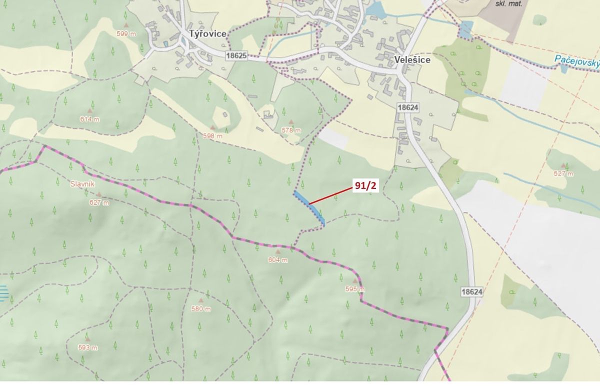 Dražba lesa 1363 m², Pačejov – fotka 1 z 3