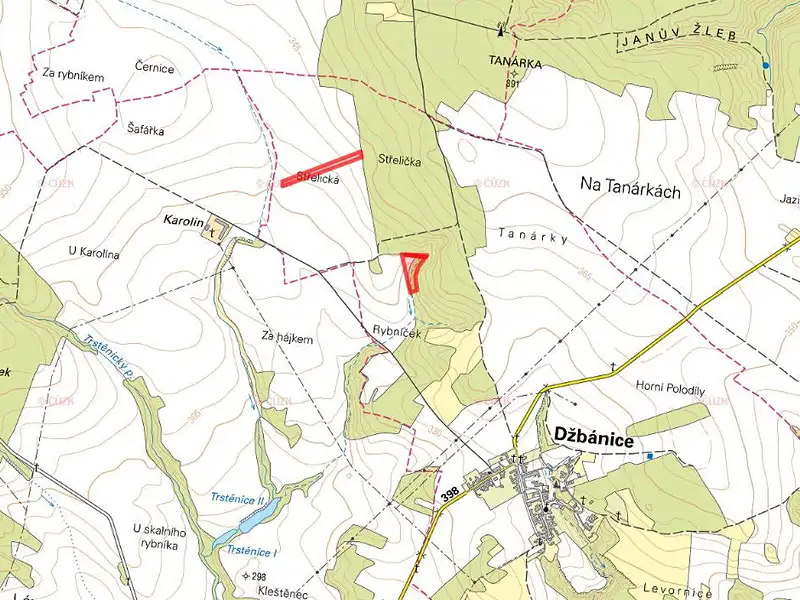 Prodej pole 6560 m², Džbánice – náhled fotky 2