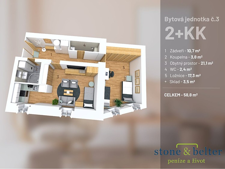 Prodej bytu 2+kk, 55 m² (13 z 19)
